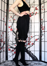 Black Crepe Long Bloomers