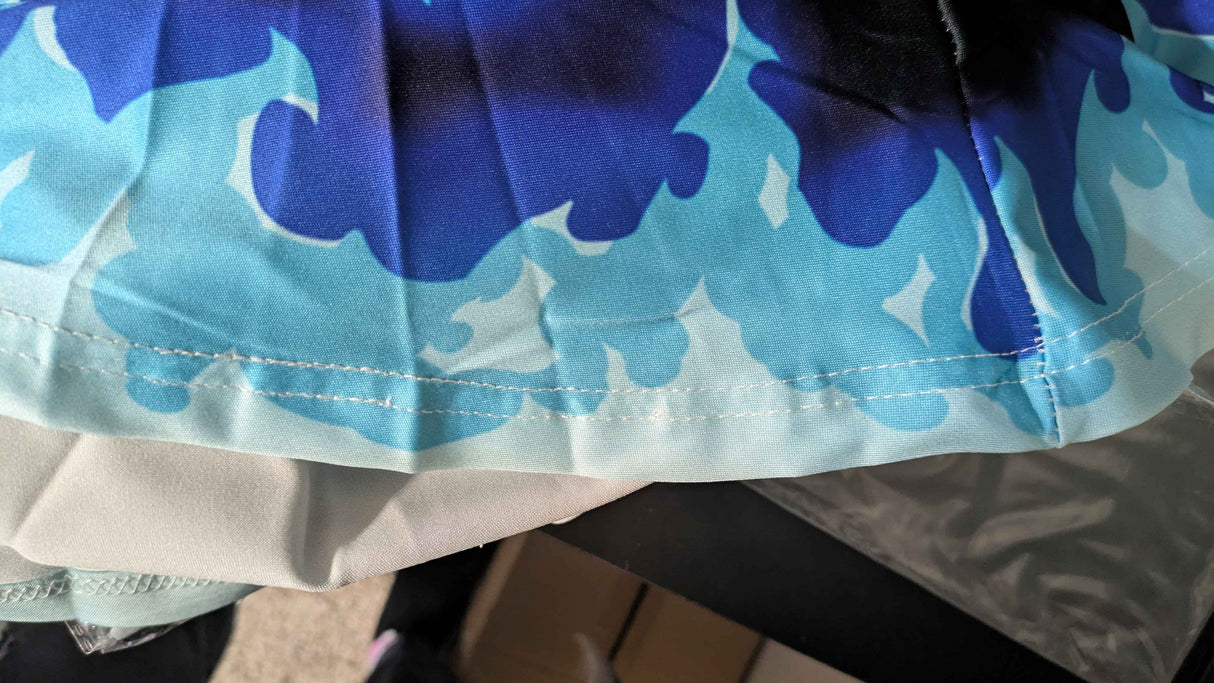 [Defect Sale - Wobbly Overlapping Sewing on Hem and Waistband - B Size] Arcane Flame Skater Skirt with Pockets