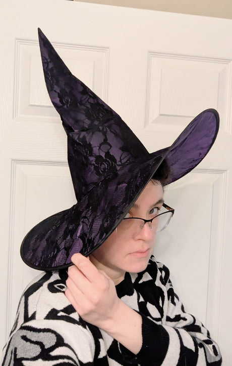 Purple Lace Witch Hat