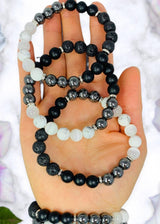 [Soul Charms] Black & White Crystal Bracelet