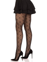 Black Heart Net Tights (One Size)
