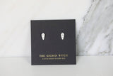 Coffin Stud Earrings - Gold / Silver