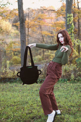 Cozy Black Cauldron Bag