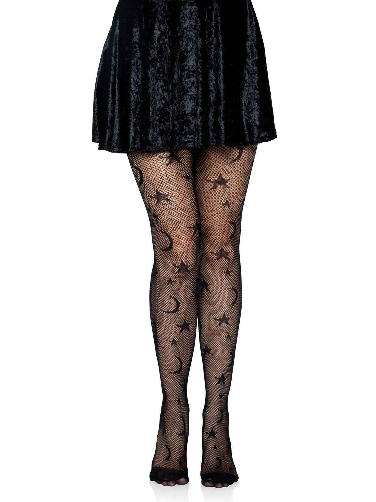[Leg Avenue] Black "Celestial" Fishnet Tights (One Size)