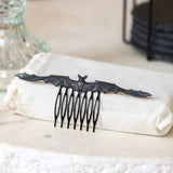 Black Bat Hair Comb