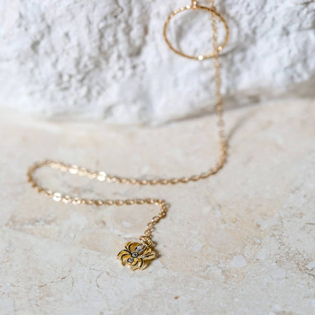 Gossamer Guardian Spider Lariat Necklace