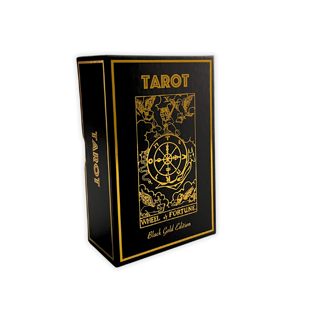 Black Gold Foil Tarot Deck & Guide