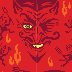 Vintage Devil Crew Socks