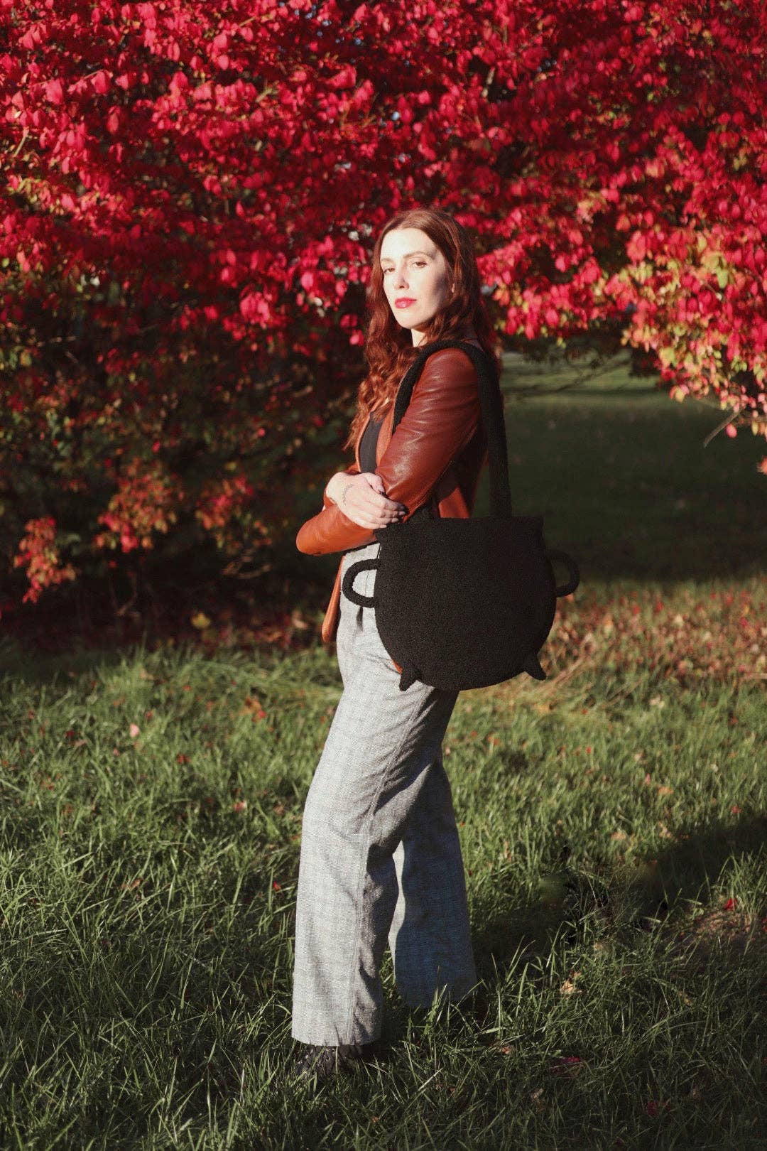 Cozy Black Cauldron Bag