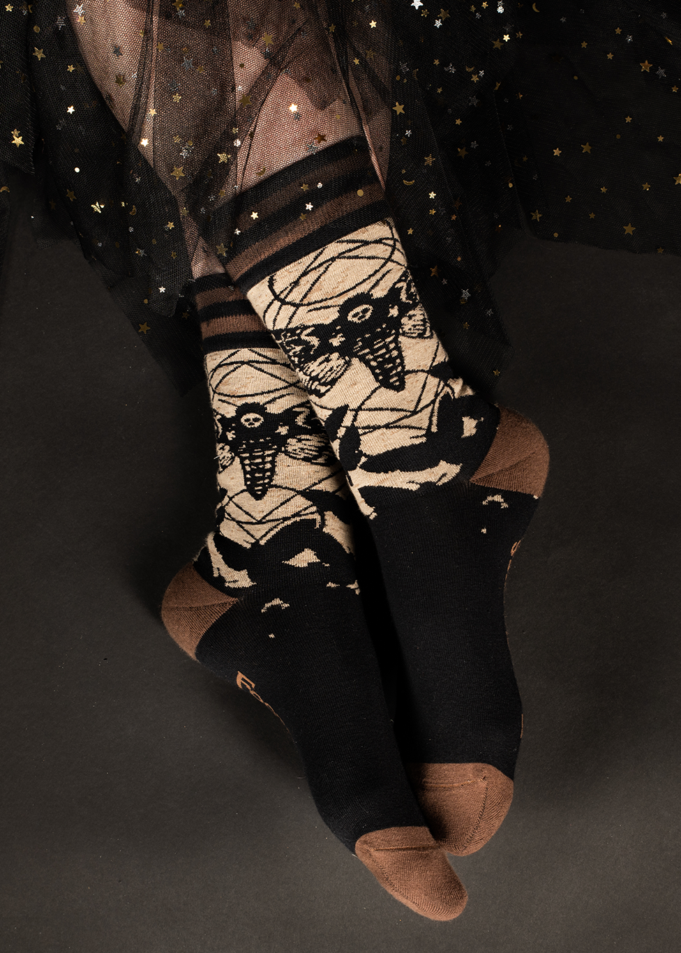 [FootClothes] Death's Head Hawkmoth Socks