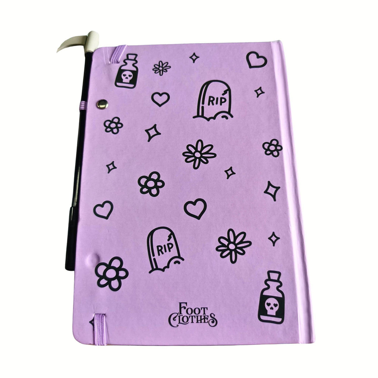[FootClothes] Pastel Goth Grim Reaper - Lined Journal & Scythe Pen