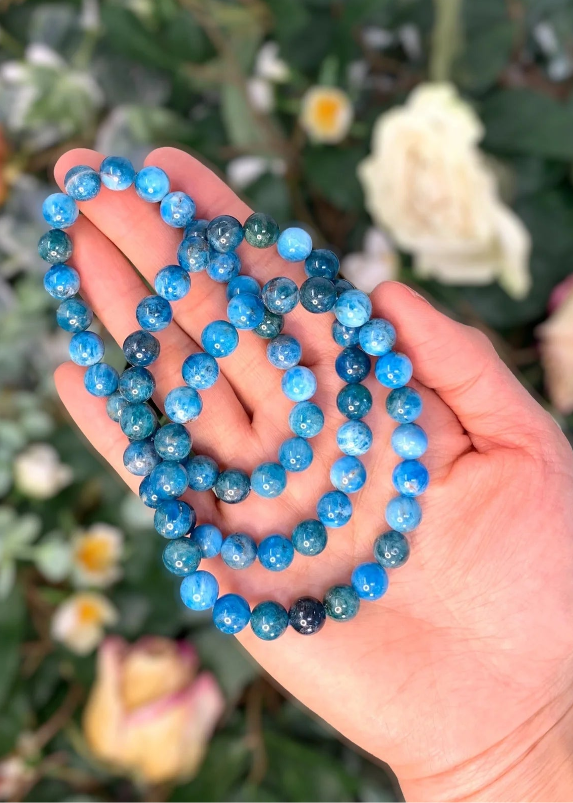 Blue Apatite Crystal Bracelet