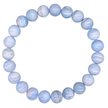 Blue Lace Agate Crystal Bracelet