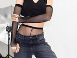 Black Fishnet Arm Warmers