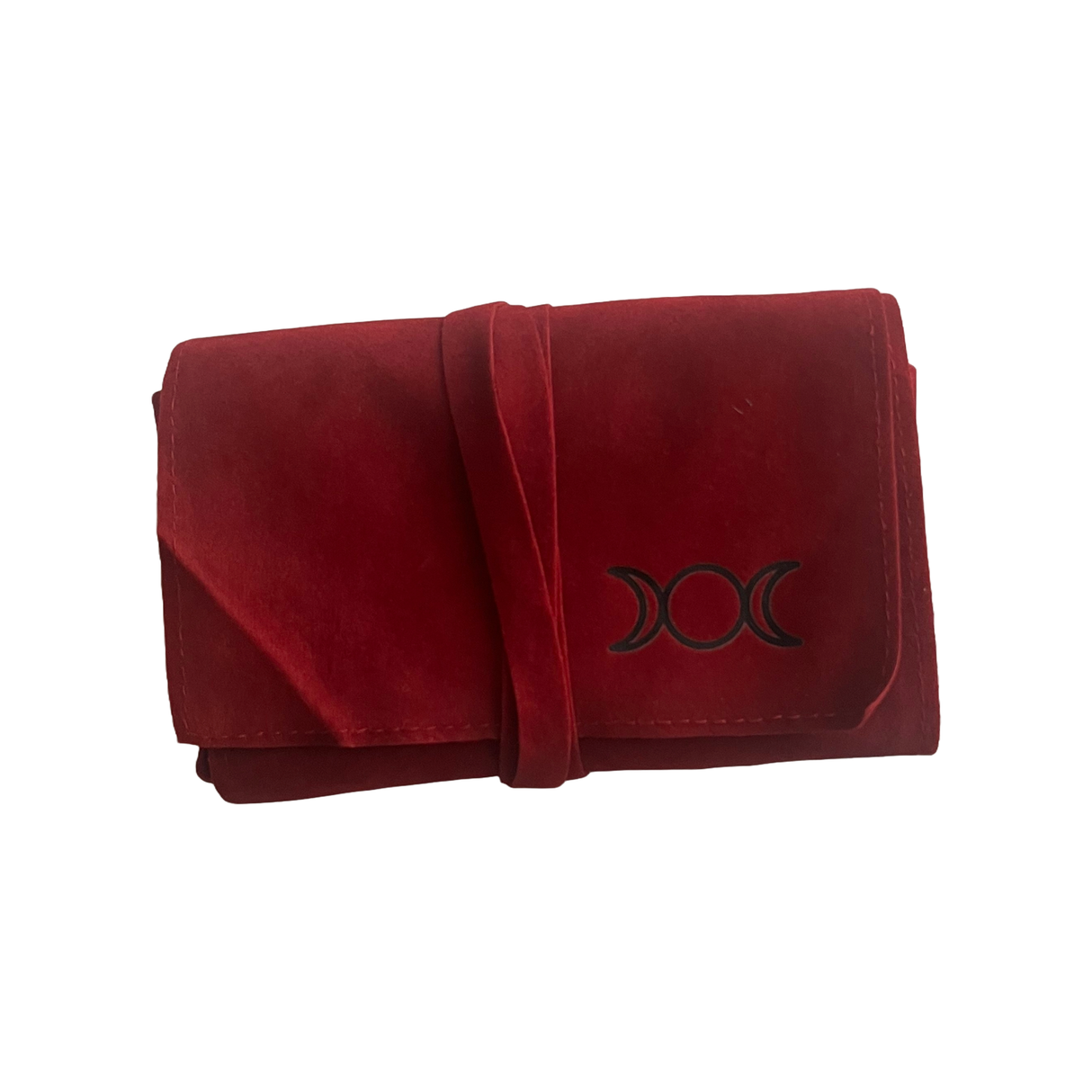 Triple Moon Scarlet Velvet Tarot Bag