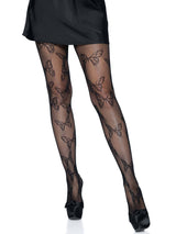 Black Butterfly Fishnet Tights (One Size)
