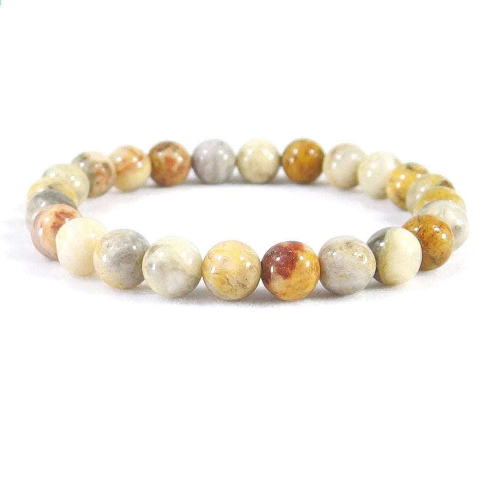 Crazy Lace Agate Crystal Bracelet