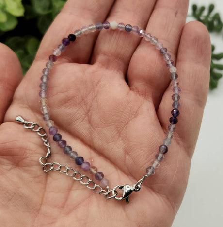 Faceted Rainbow Fluorite Bracelet