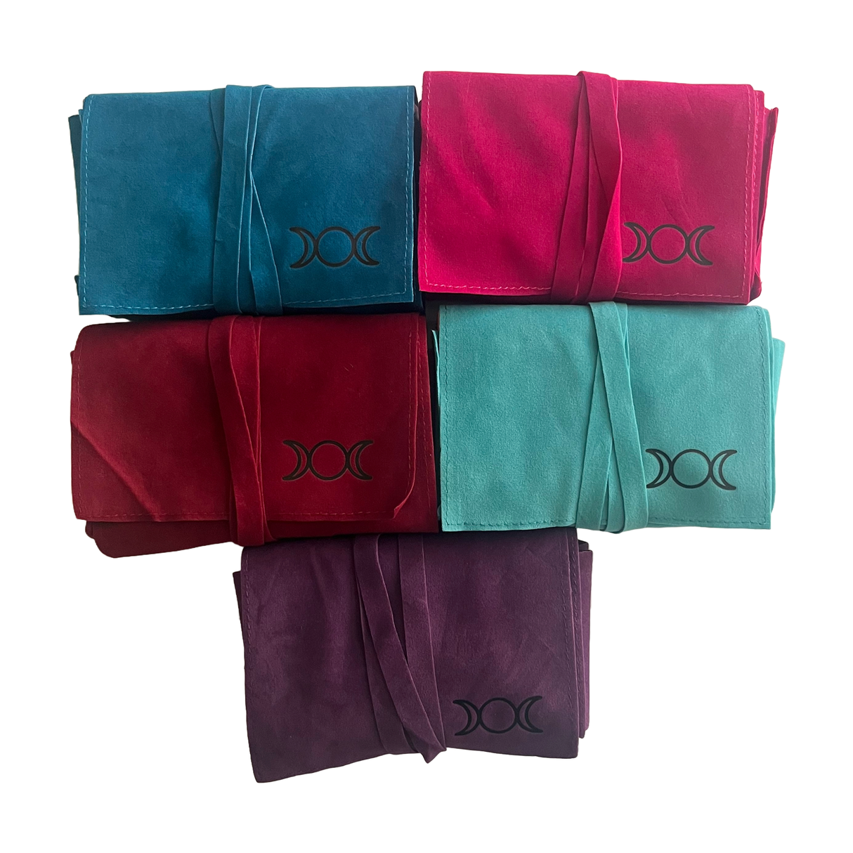 Triple Moon Cerulean Velvet Tarot Bag