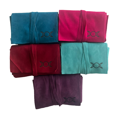 Triple Moon Cerulean Velvet Tarot Bag