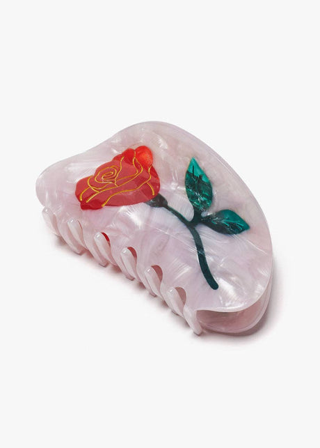 Red Rose Hair Claw Clip