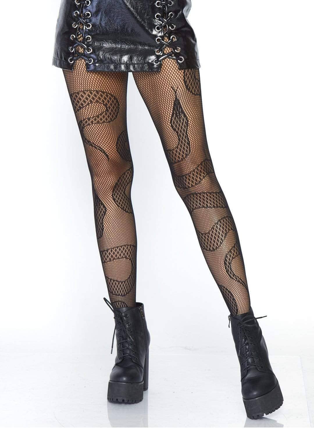 Black Snake Net Tights (One Size)