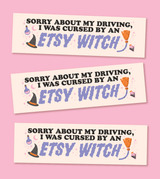 Etsy Witch's Curse MAGNETIC Bumper Sticker