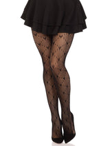 Black Heart Net Tights (One Size)