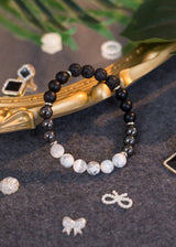 [Soul Charms] Black & White Crystal Bracelet