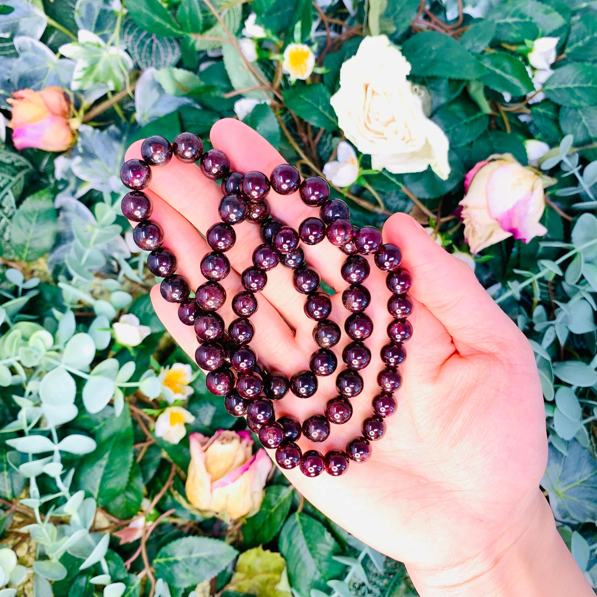 Red Garnet Crystal Bracelet