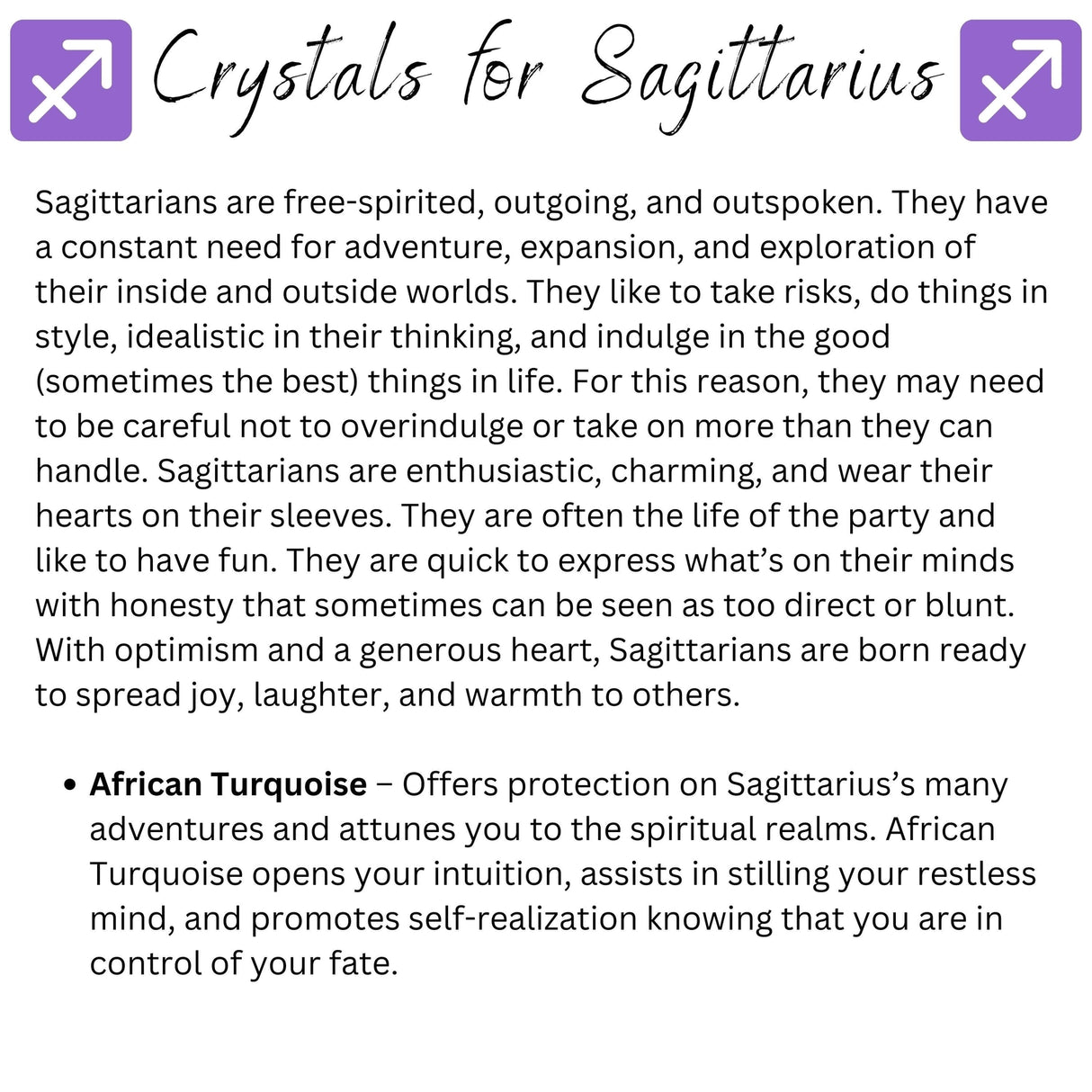 Sagittarius Crystal Bracelet