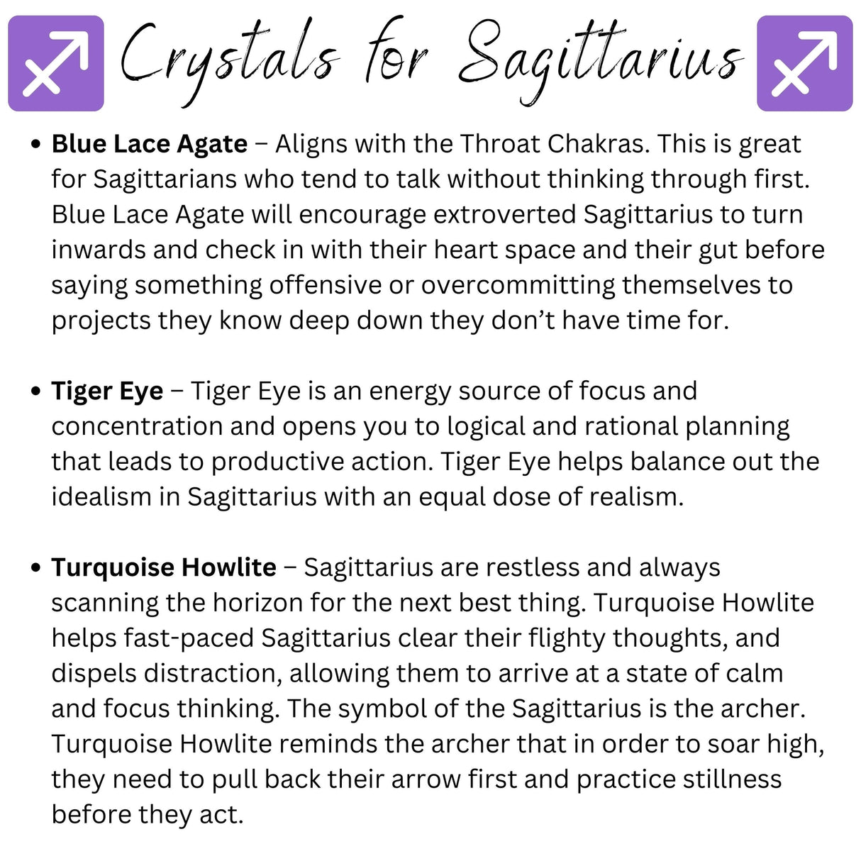 Sagittarius Crystal Bracelet