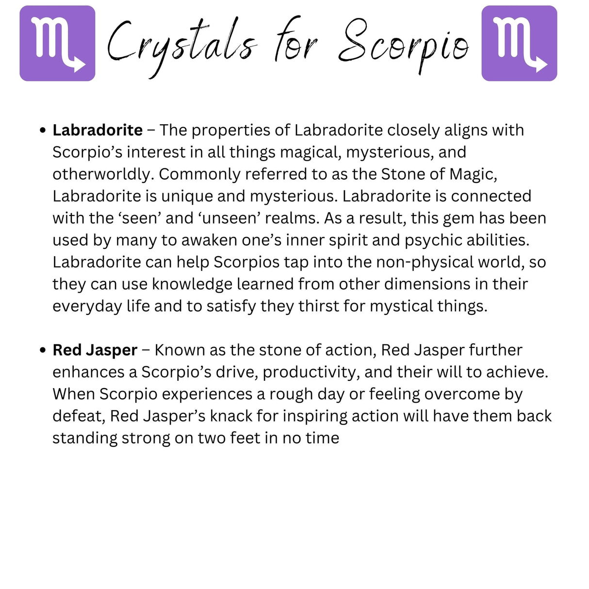 Scorpio Crystal Bracelet