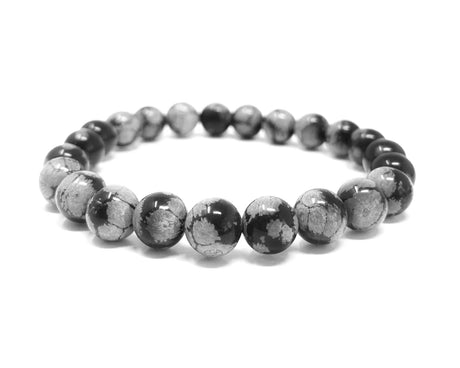 Snowflake Obsidian Crystal Bracelet