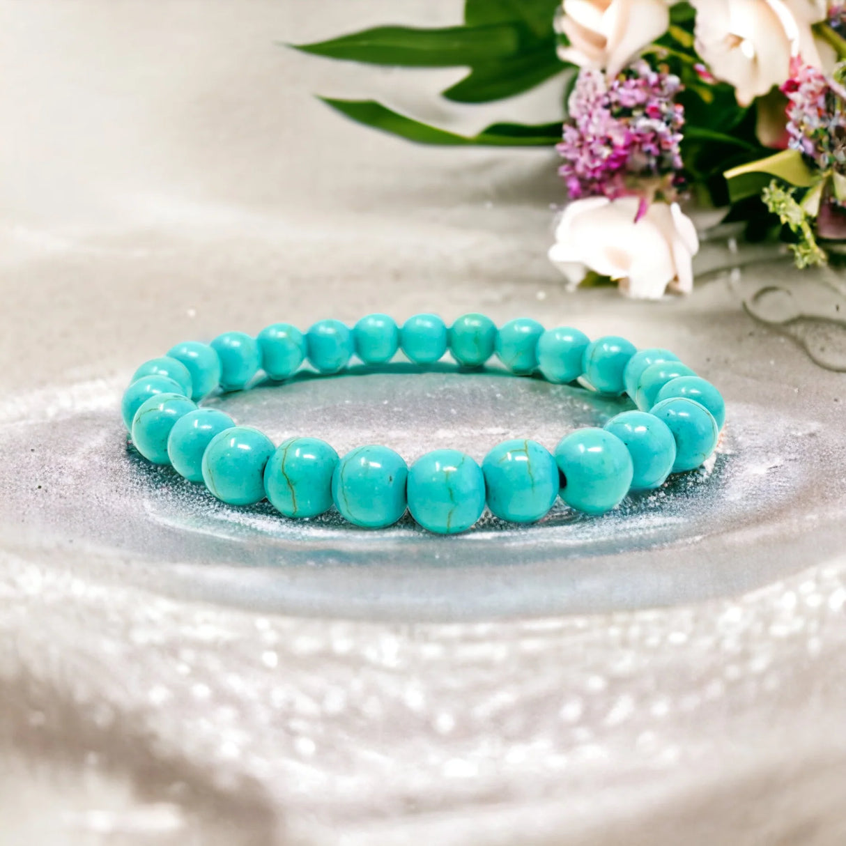 Turquoise Howlite Crystal Bracelet