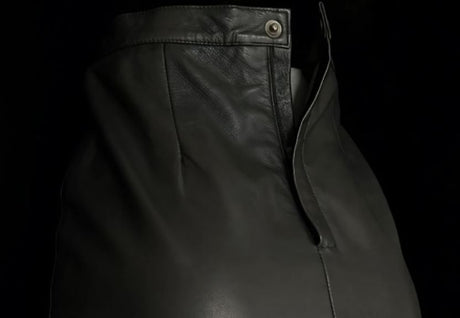 Black Leather Classic Mini Skirt