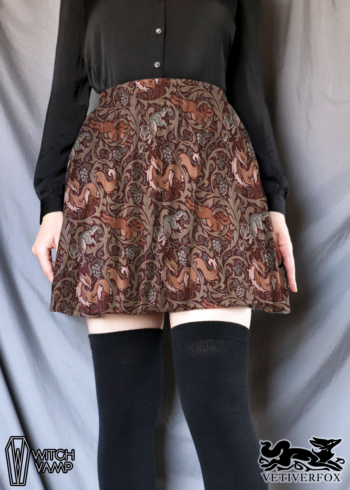 Vineyard Thieves Skater Skirt with Pockets