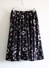 Creepy Eyes Midi Skirt With Pockets