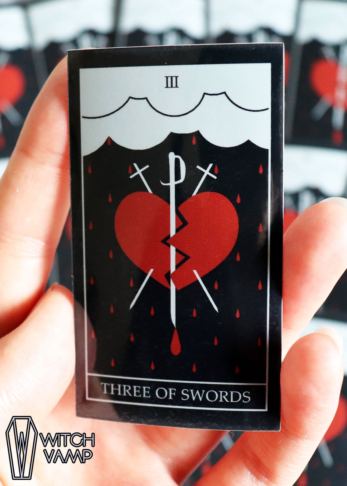 Three of Swords Sticker