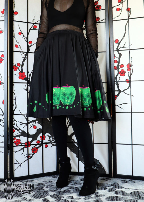 Poisoned Apple Midi Skirt With Pockets [Only A & C Sizes Left]