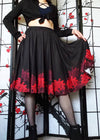 Spider Lily Midi Skirt With Pockets