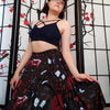 Vampire Night Midi Skirt With Pockets [Only A & B Sizes Left]