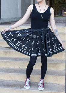  Astrology Skater Skirt with Pockets
