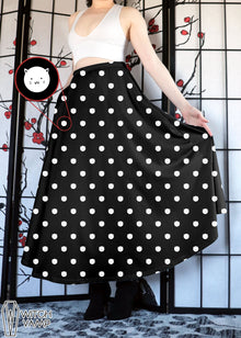  Polkat Dot Maxi Skirt with Pockets