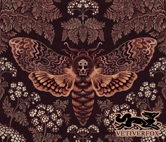 [Vetiverfox] Death's Head Moth Skater Skirt with Pockets