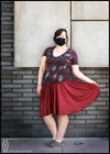 Red Skater Skirt with Pockets