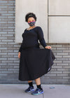 Black Midi Skirt With Pockets [Only C & D Sizes Left]
