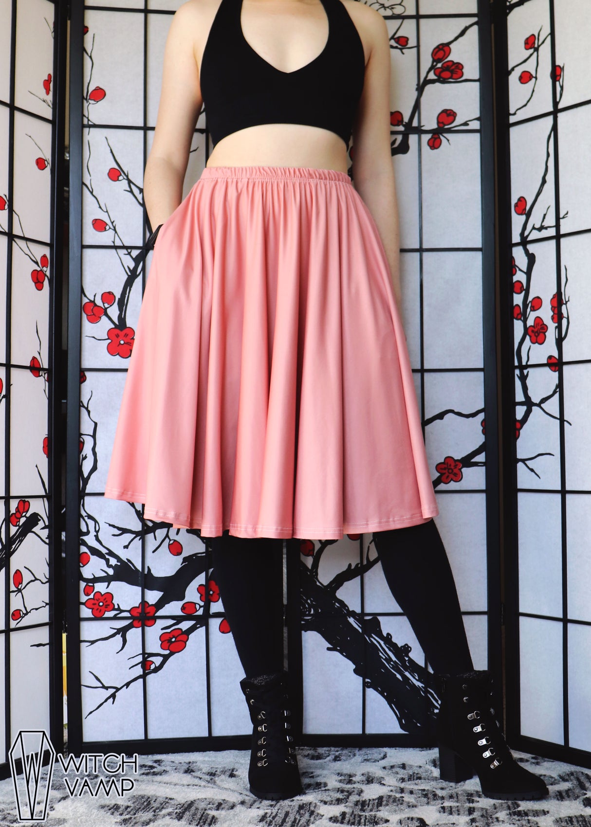 Petal Midi Skirt With Pockets