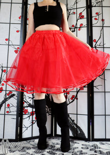  Petticoat for Skirts - Knee Length - Red