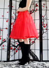 Petticoat for Skirts - Knee Length - Red